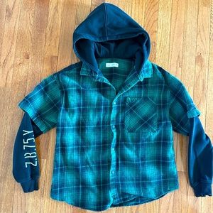ZARA Flannel Hoodie